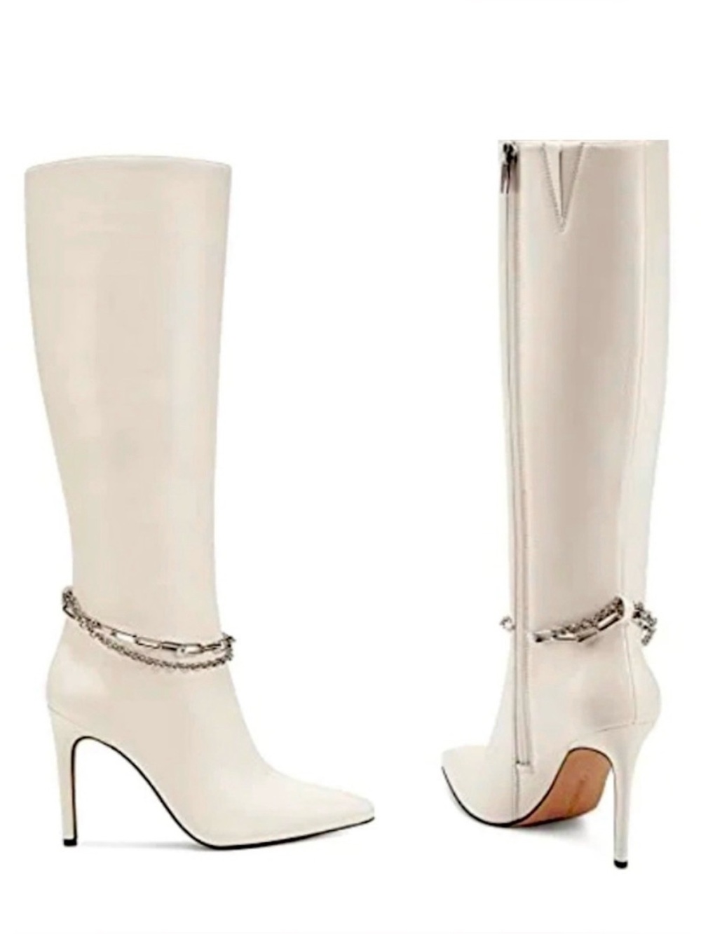 Vince Camuto Women's Felinda Knee High Boot, Warm White,